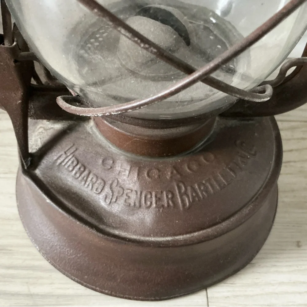 Vintage Dietz No.2 D-lite New York USA original globe kerosene oil lamp lantern